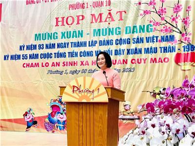 Image: PHƯỜNG 1 TỔ CHỨC HỌP MẶT MỪNG XUÂN QUÝ MÃO - MỪNG ĐẢNG QUANG VINH NĂM 2023