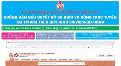 Image: HƯỚNG DẪN GIẢI QUYẾT HỒ SƠ DỊCH VỤ CÔNG TRỰC TUYẾN TẠI TP. HỒ CHÍ MINH