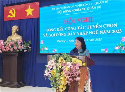 Image: PHƯỜNG 1 TỔ CHỨC TỔNG KẾT CÔNG TÁC TUYỂN CHỌN VÀ GỌI CÔNG DÂN NHẬP NGŨ NĂM 2023