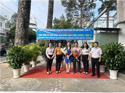 Image: PHƯỜNG 1 TỔ CHỨC LỄ HOÀN CÔNG CÔNG TRÌNH XÂY DỰNG MẢNG XANH ĐƯỜNG HÙNG VƯƠNG.