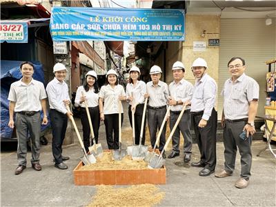 Image: KHỞI CÔNG CÔNG TRÌNH NÂNG CẤP SỬA CHỮA TUYẾN HẺM 103 HỒ THỊ KỶ  PHƯỜNG 1 QUẬN 10