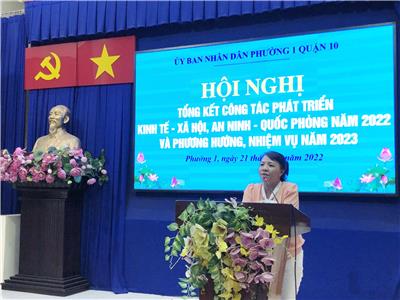 Image: Hội nghị Tổng kết công tác phát triển Kinh tế - Xã hội, An ninh - Quốc phòng trên địa bàn Phường 1 năm 2022